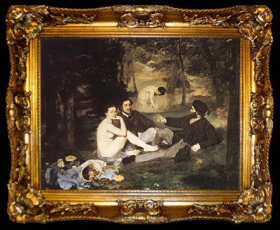 framed  Edouard Manet Dejeuner sur I-herbe, ta009-2